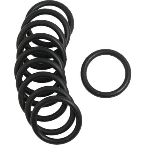 10 pcs Black Rubber Oil Seal O-rings Seals washers 20 x 15 x 2.5mm