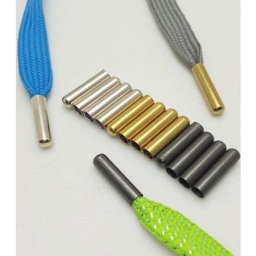 30 Pcs Metal Shoelaces Tips Head Replacement Repair Aglets DIY Accessories