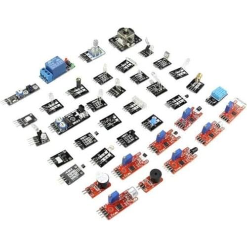 37 piece Arduino Sensor Kit Small Passive Buzzer KY-006 2-color LED 011 Hit 5V Relay Linear Magnetic hall