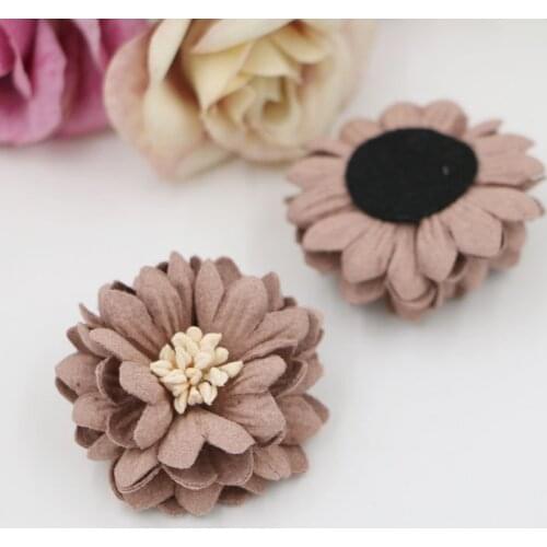 8pcs 4CM Handmade Decorative Flower Party Home Room DIY Craft-Supply Flower Hair-Accessories Shoes Clothing Headwear flower