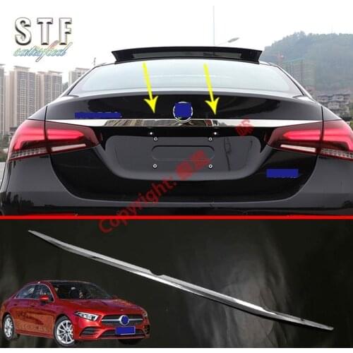 ABS Chrome Rear Door Trunk Lid Cover Trim Exterior Molding Stickers For Benz A Class W177 2019 2020