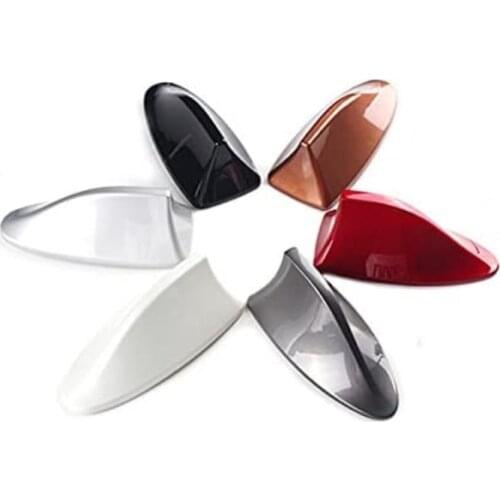 1Pc ABS Car Roof Radio Shark Fin Aerial Antenna Cover (Silver)