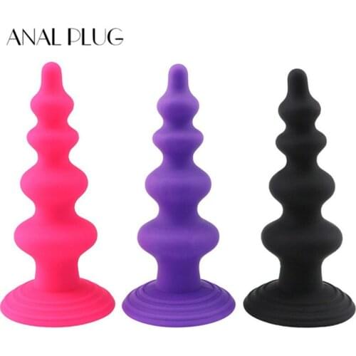ANAL PLUG Silicone Long Anal Sex Toys Tower Shape Sex Products Gay Anal beads Prostate Massager Butt Plugs For Men and Women