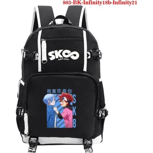 Anime SK8 The Infinity Chinen Miya Reki Print School Backpack Fashion Schoolbag Women Men Bookbag Children Teenager Backpacks