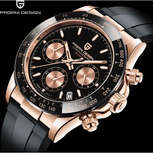 2021 New PAGANI DESIGN Mens Quartz Watches Automatic Date Luxury Gold Wristwatch Men Waterproof Chronograph Japan VK63 Clock man