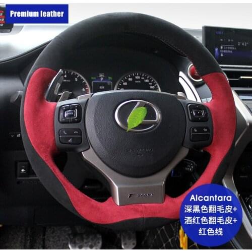 Steering wheel cover For Lexus ES300 NX RX450 IS200 GS car accessories Grip cover suede hand-stitched car accessories