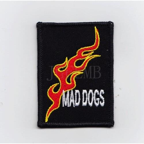 Black background color design 50%Embroidery Gundam MAD DOGS Military Tactical Morale Embroidery patch Badges B2458