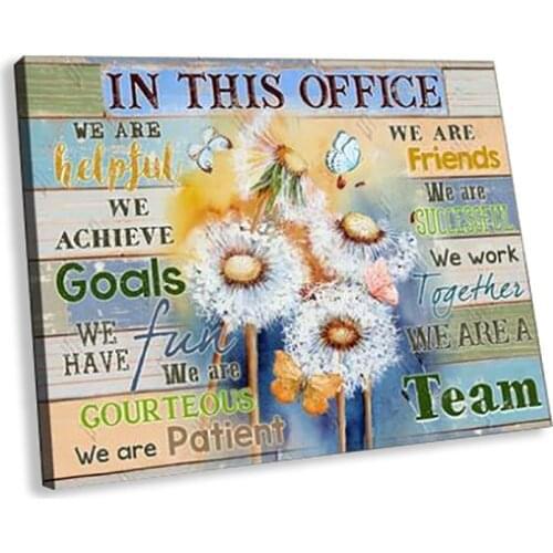 Rustic Dandelion Painting Home Decor Wall Art Motivational Phrases Poster Inspiring Words Wall Canvas Printing Prints No Framed