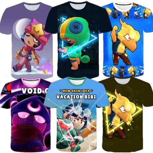 Shooter Browlers Crow Shoot Game 3D Print T-shirt Womens Clothing Harajuku T Shirt Star Kids Leon Tops Men 2020 Shirt Boys Girls