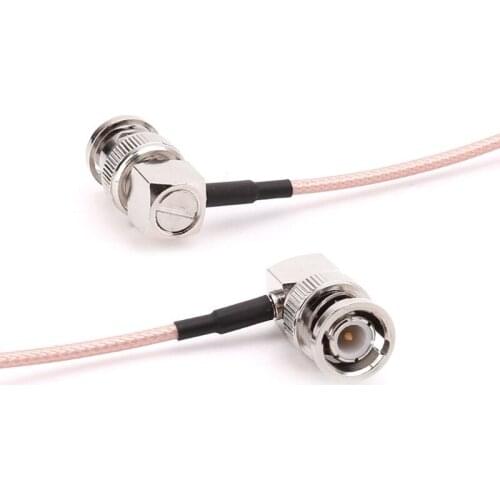 63HA BNC Male Elbow To BNC Male Elbow RG316 Pigtail Cable RF Coaxial Cables Camera Video Signal SDI Transmission Line