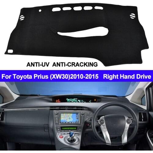 TAIJS For Toyota Prius XW30 2010 2011 2012 2013 2014 2015 Dash Mat Right Hand Car Dashboard Cover Right Hand Sun Shade Carpet