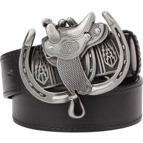 Novelty belt House leather belt saddle decorative belts Equestrian knight style show belt ghost dance