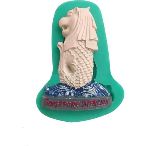 Luyou 3D 1pcs Merlion Cake Mold Silicone Fondant Mold DIY Baking Chocolate Cake Decoration Tools FM1523
