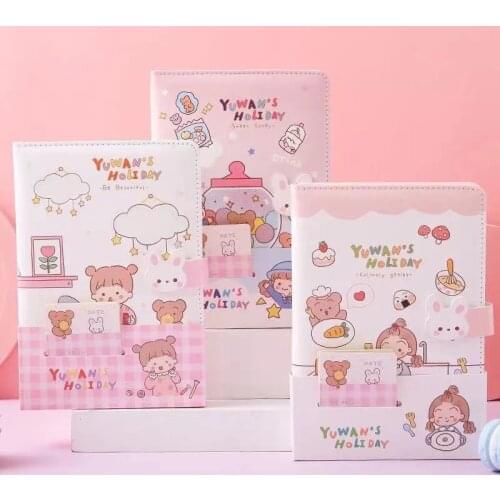 Cute hand ledger ins style girl heart coloring page notebook student diary literary notepad