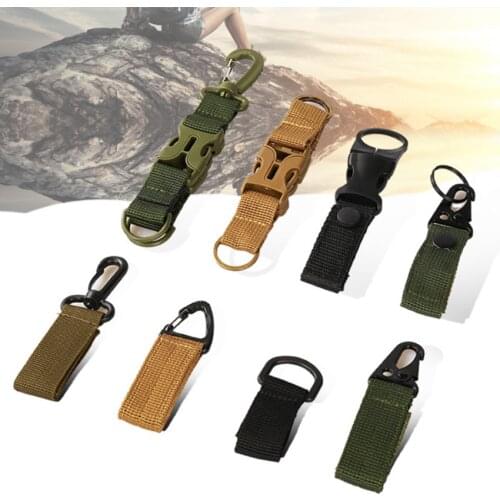 Multi-purpose Hook Military Fan Outdoor Tactical Climbing Rope Storage Buckle Adjust Camping Hanging Buckle Hiking Accessories