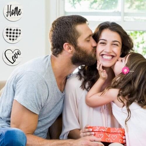 Set of 3pcs Wooden Wall Sign Livingroom Hanging Decoration, Hand Painted Home Bedroom Hanging Decor