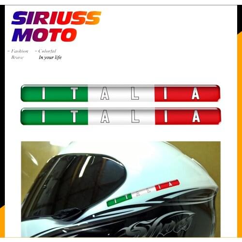 Motorcycle Tank Decals Italy Flag Italia Stickers Case for Aprilia Ducati Vespa for AGV K1 K3 K4 K5 RR4 RR7 Shark Helmet Decals