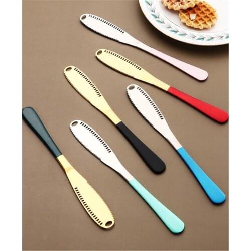 New 50pcs/lot Multifunction Cheese Stainless Steel Butter Cutter Cheese Spreader Cream Cutter Utensil Cutlery Dessert Toast