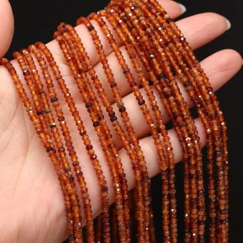 New Style Natural Stone Bead Section Orange Garnet Small Beads For DIY Jewelry Making Necklace Bracelet Earrings Accessory