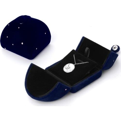 New Dark Blue Velet Pendent Jewelry Packaging Gift Box For Luxury Women Jewellery Earring Wedding Ring Bracelet Holder For Lover