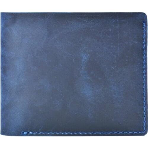 2021 Hot Genuine Leather Mens Wallet Crazy Horse Male Wallet Distress Wallet Case Slim Purse