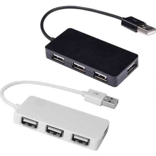 Portable USB 2.0 4 Ports 480Mbps Cable Hub Splitter for Card Reader