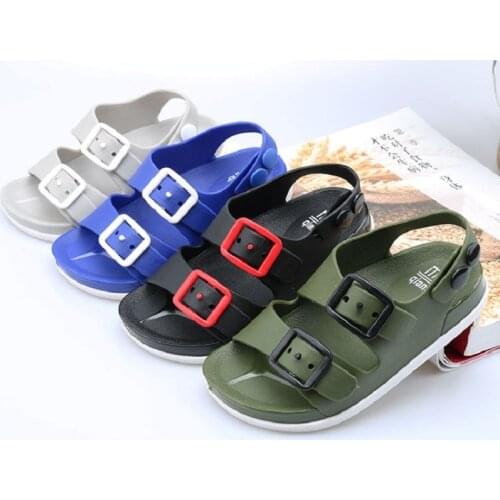 New Boys Sandals Soft Leather Girls Toddler Baby Summer Shoes Boys and Girls Children Beach Shoes Sport Kids Sandals 13-24m
