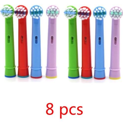 8pcs Generic for Oral B Replacement Brush Heads Assorted Toothbrush Heads Easy Cleaning For Kids Replacement Toothbrush heads