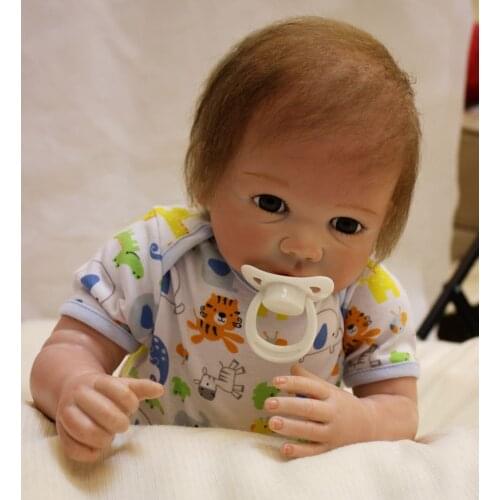 Sudoll About 20" Reborn Soft Silicone Vinyl Doll Handmade Lifelike Newborn BB Big Eyes Doll