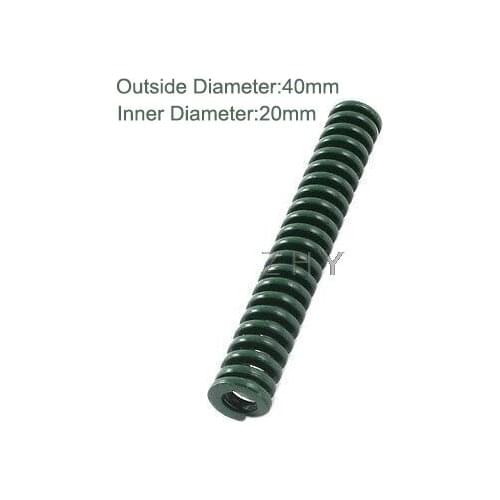 TH 40mm OD 20mm ID 100mm 125mm 150mm 175mm Length Green Heavy Duty 65Mn Metal Steel Spiral Stamping Compression Mould Die Spring