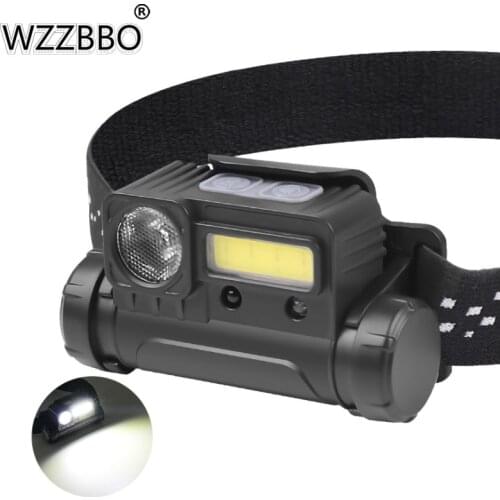 XPE+COB Headlight Built-in Battery Type-c Charging with Magnet Fixed Focus Headlight LED Sensor Headlight