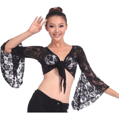 2018 High quality sexy women belly dance tops lace belly dancing clothes on sale