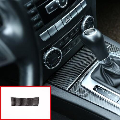 1 Pcs Soft Carbon Fiber For Mercedes Benz C Class W204 2007-2013 Car Accessories Cigarette lighter Decoration Cover Stickers