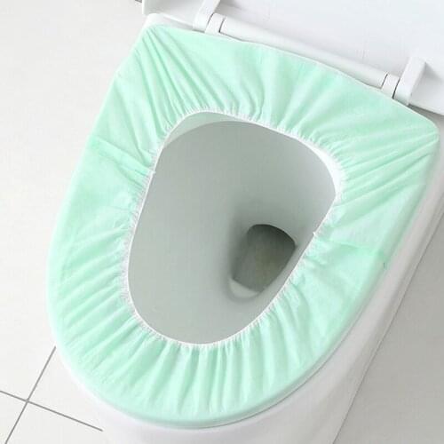 10Pcs/Lot Double Layer Thickened Waterproof Toilet Cushions Disposable Non-Woven Toilet Seat Cover Full Coverage For Travel