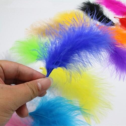 100 PCS 4-7 Inches 10-16CM Turkey Marabou Feathers Fluffy Wedding Dress DIY Jewelry Decoration decorative Accessories Feathers