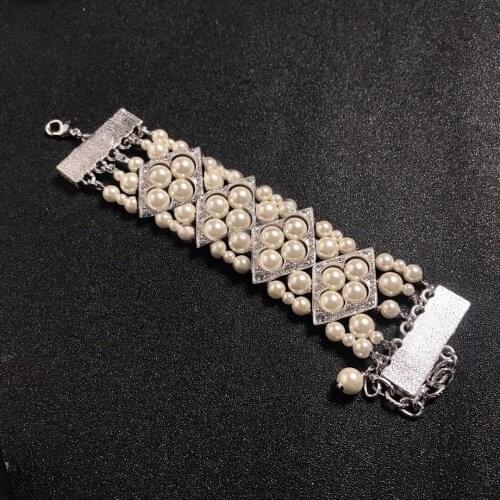 2021 Hot Brand For Women Full Party Choker Bracelet Fashion Pearls Jewelry Set