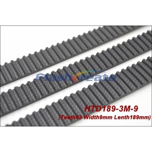 5pcs HTD3M belt 189 3M 9 length 189mm width 9mm 63 teeth 3M timing belt rubber closed-loop belt 189-3M Free shipping