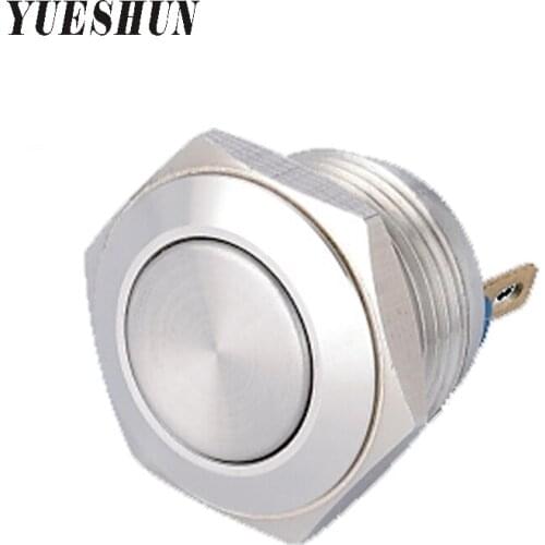 5pcs 16mm Pressure Switch IP65 Metal Push Button Switch Stainless Steel Electric Equipment Button Smart Home Round Switches