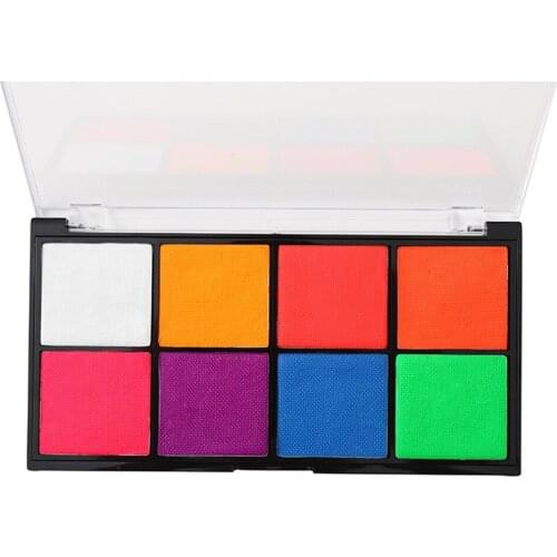 8 Colors New Face Body Water-based Face Color Private Label Fluorescent Color Makeup Wholesale