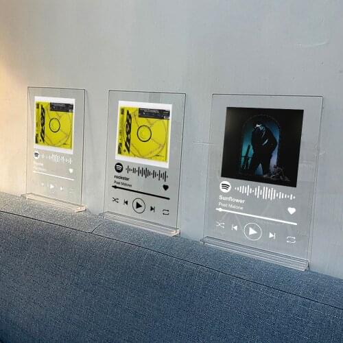 SPOTIFY Pop Music Album Psot Milone Popular Music Acrylic Anniversary Photo Album Plaque Spotify Music Board Spotify Lover Gift