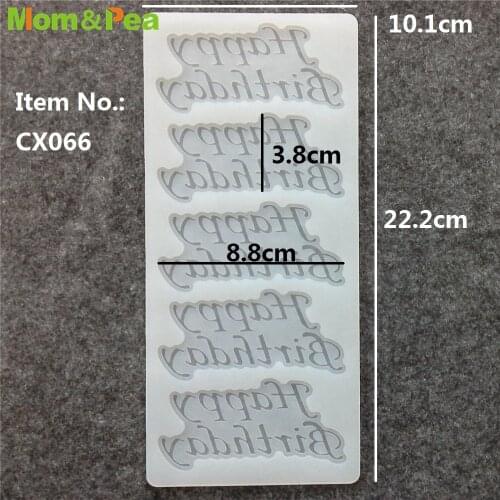 CX066 5-Happy Birthday Silicone Mold Chocolate Ornamental Fondant Mould Cake Decoration Tools