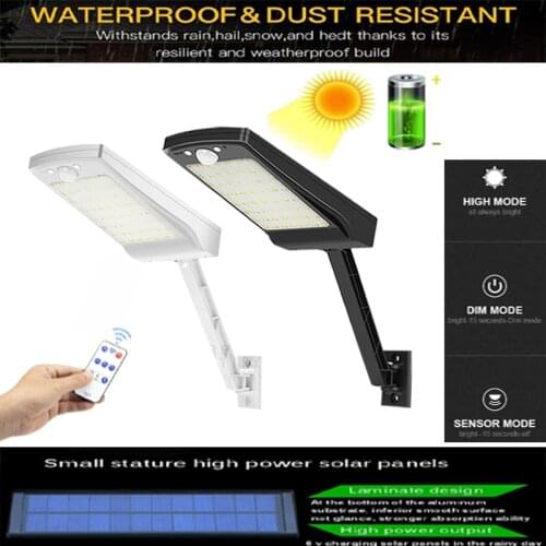 Decorative solar lights outdoor Waterproof PIR Motion Sensor Light With Remote Control for Garden Yard Lighting LED Solar Lamp