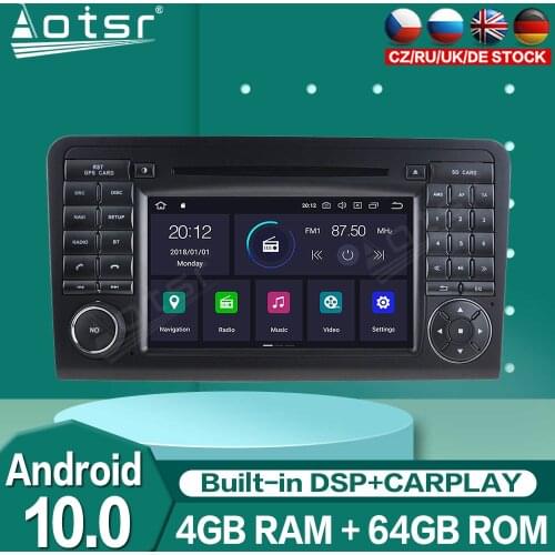 For Mercedes Benz ML CLASS W164 ML300 ML350 2005-2012 Android 10.0 Audio Radio Carplay Car Multimedia Auto Stereo Player GPS
