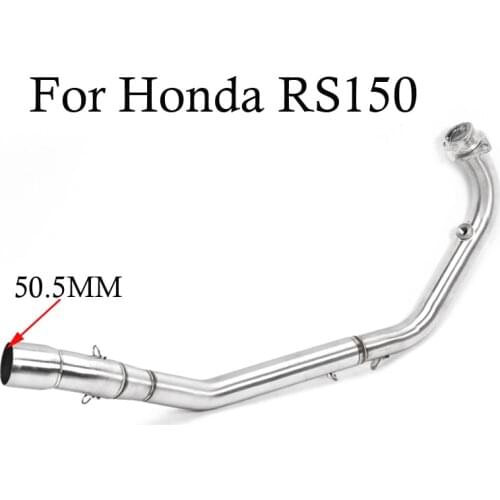 Stainless Steel Motorcycle Exhaust Muffler Front Middle Link Pipe Slip on For Honda RS150 RS150R