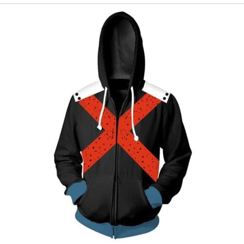 Hot My Hero Academia Midoriya Izuku fashion Unisex loose Hooded coat zipper Sweatshirts large size S-5XL man Hoodies Sweatshirts