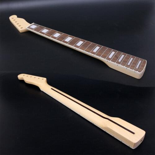 Electric Guitar Neck 21fret 25.5 inch Maple Rosewood Fretboard Block Clear Coat Truss rod guitar parts
