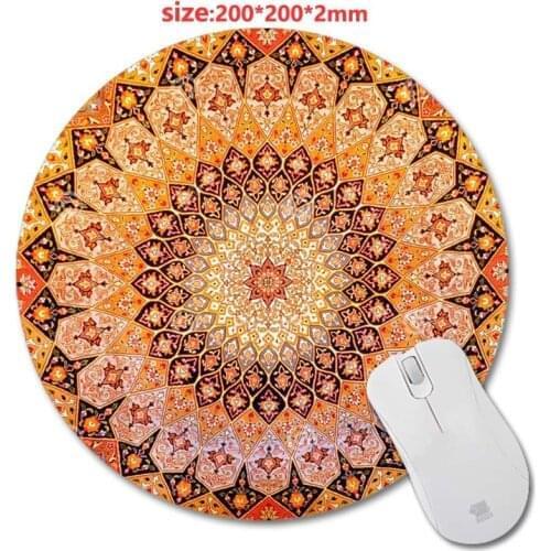 HD Circular Carpet rubber mouse pad PC mputer Gaming Mousepad Fabric + Rubber Material - accessory and 200*200*2mm