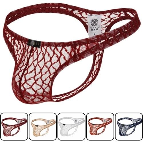 Lace underwear jockstrap Lace thong men sexy Bikini gay man underwear Transparent panties man jockstrap briefs string homme man