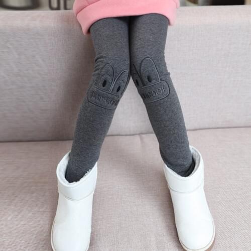 Teenage Girls Leggings Cartoon Warm Pants For Girls Clothing Children Trousers 3 5 7 9 11 12 Years 2017 New Kids Winter Legging