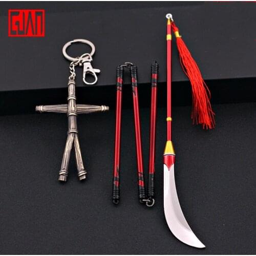 Alloy Sword Weapon Model Spell Back To The War Animation Surrounding Scarecrow Wandering Clouds Three-section Stick Temple